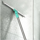 Vassoura Mágica 2-em-1 de Silicone – Rodo Multiuso Telescópico